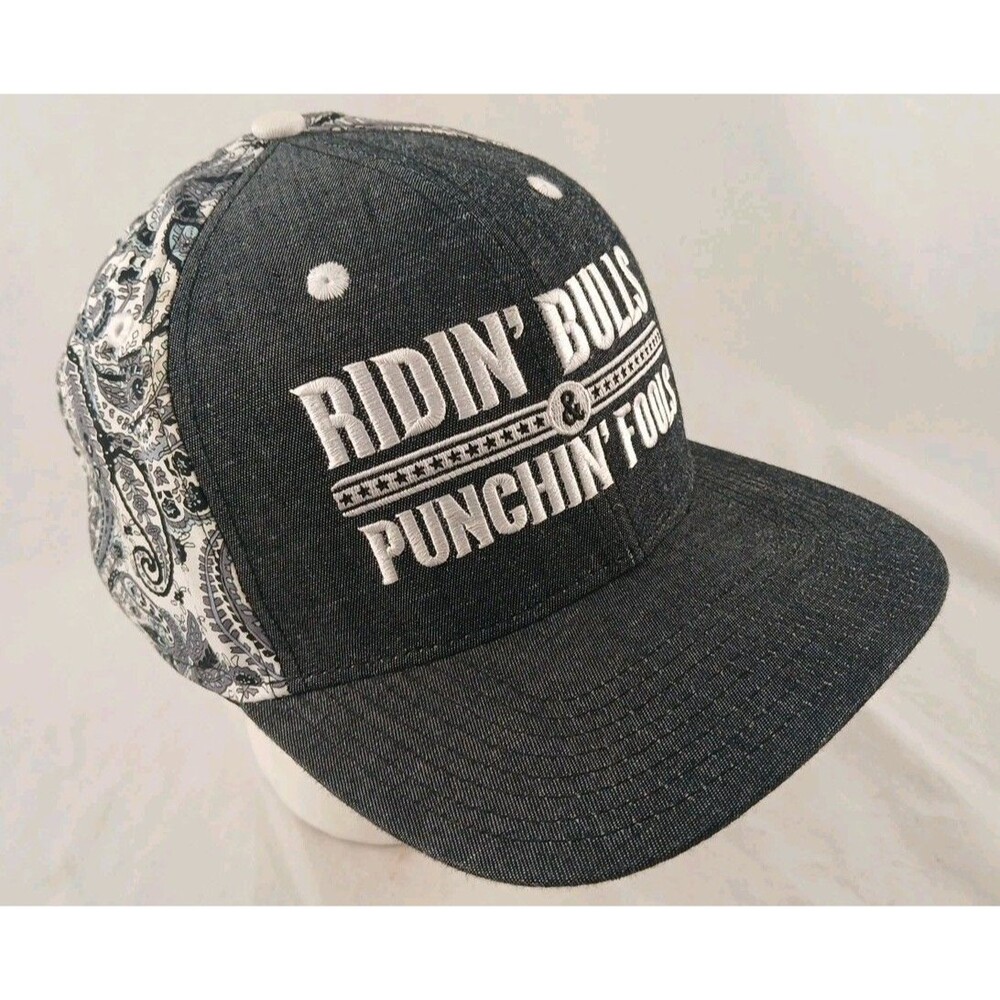 Dale Brisby "Ridin' Bulls Punchin' Fools" Paisley Snapback Trucker Hat/Cap-NEW!